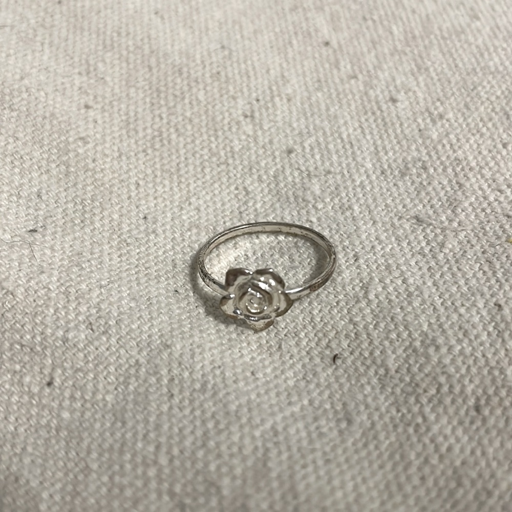 Sterling Silver Rose Ring